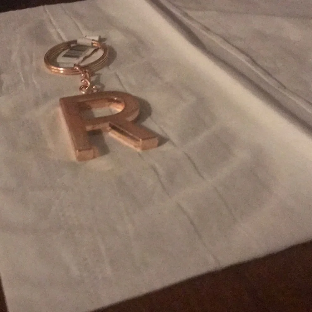 Cotton On rose gold capital R key chain bag charm new